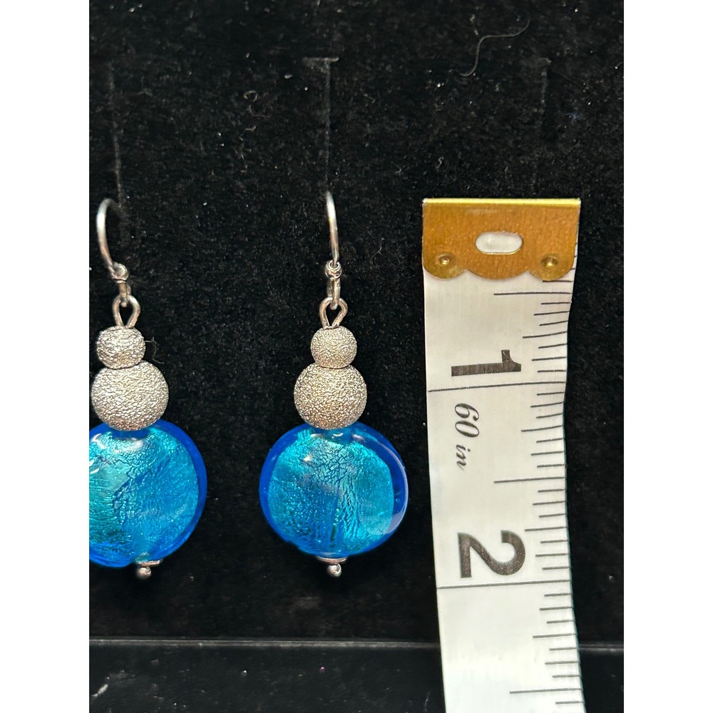 Antica Murrina 925 Murano Glass Necklace Earrings Set Italy Beachy Boho - Picture 8 of 8